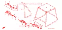 BEQUILLE   REPOSE PIEDS pour Honda CR 250 R de 1990