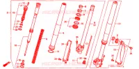 FOURCHE (CR250RW/RX) pour Honda CR 250 R de 1999