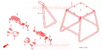 BEQUILLE   REPOSE PIEDS pour Honda CR 250 R de 2000