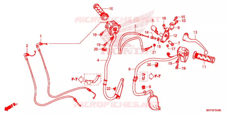 LEVIER DE GUIDON - CABLE - COMMODO Honda MOTO 500 CB 2019  CB500XAK