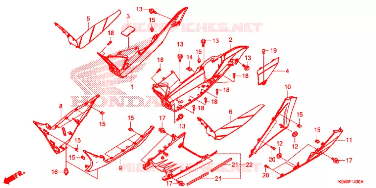 MARCHE PIEDS Honda SCOOTER 300 FORZA 2013  NSS300AD