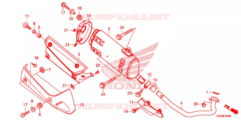SILENCIEUX D'ECHAPPEMENT Honda SCOOTER 300 FORZA 2013  NSS300AD