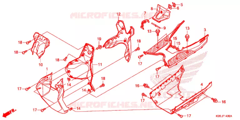 MARCHE PIEDS Honda SCOOTER 110 ZOOMER 2013  ACG110CSFD