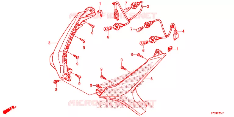 CLIGNOTANT AVANT (AFS125MSF/CSFK) Honda MOTO 125 WAVE 2019  AFS125CSFK