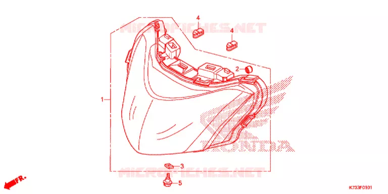 PHARE (AFS125MSF/CSFK) Honda MOTO 125 WAVE 2018  AFS125MSFK