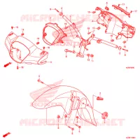 GUIDON   CARENAGE pour Honda SH MODE 125 SILVER de 2019
