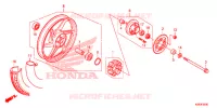 ROUE ARRIERE (MOULURE/FREIN A TAMBOUR) pour Honda ACE 110 de 2019