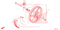ROUE AVANT (MOULURE/FREIN A TAMBOUR) pour Honda ACE 110 ELECTRIC START de 2019
