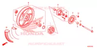 ROUE ARRIERE (MOULURE/FREIN A TAMBOUR) pour Honda ACE 110 ELECTRIC START de 2019