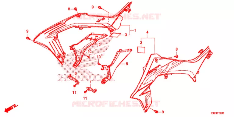 OUIES DE RADIATEUR Honda MOTO 250 CRF 2020  CRF250FL