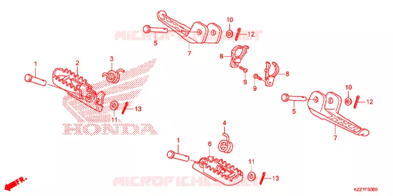 REPOSE PIED Honda MOTO 250 CRF 2021  CRF250LAK