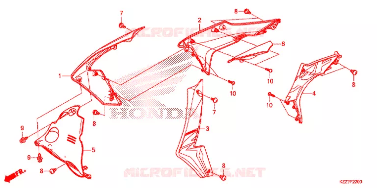 OUIES DE RADIATEUR (CRF250L/LA) Honda MOTO 250 CRF 2019  CRF250LK