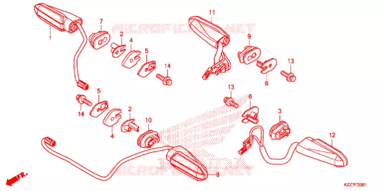 CLIGNOTANT (CRF250RL/RLA) Honda MOTO 250 CRF 2019  CRF250RLK