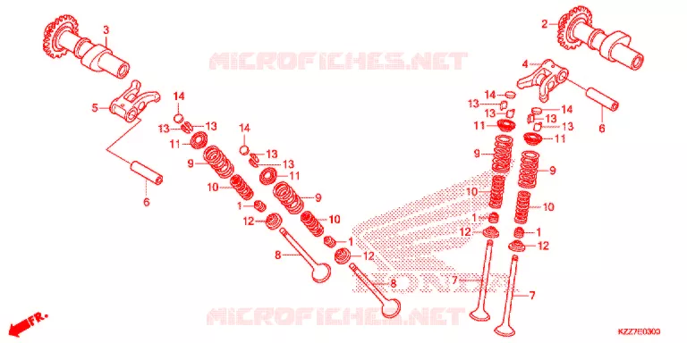 ARBRE A CAMES - SOUPAPE Honda MOTO 250 CRF 2019  CRF250RLK