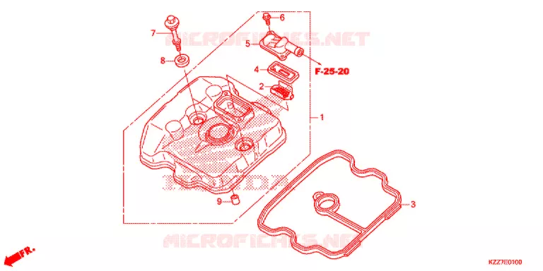COUVRE CULASSE Honda MOTO 250 CRF 2019  CRF250RLK
