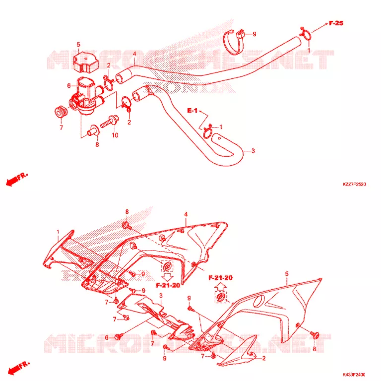 ELECTROVANNE D'INJECTION D'AIR Honda MOTO 250 CRF 2021  CRF250RLK