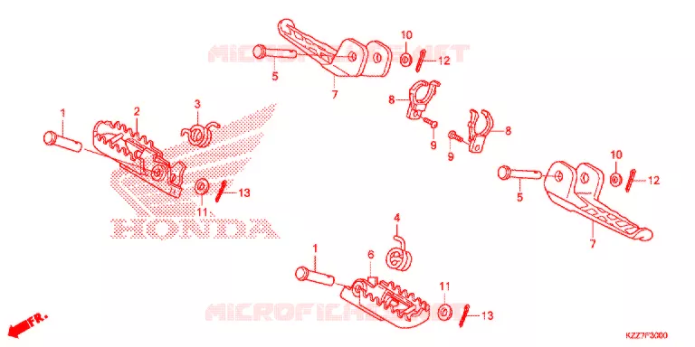 REPOSE PIED Honda MOTO 250 CRF 2019  CRF250RLK