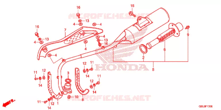 SILENCIEUX D'ECHAPPEMENT Honda MOTO 50 CRF 2019  CRF50FK