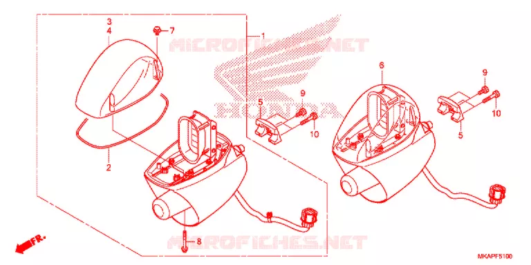 FEU DE PATROUILLE ROTATIF Honda MOTO 750 NC 2019  NC750PAK