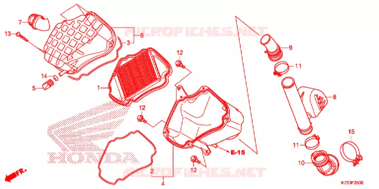 FILTRE A AIR (AFS125MSF/CSF/KSFH) Honda MOTO 125 WAVE 2017  AFS125MSFH_TH