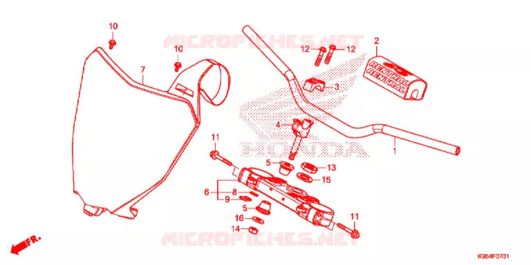 GUIDON - TE DE FOURCHE ('19-) Honda MOTO 250 CRF 2020  CRF250RL
