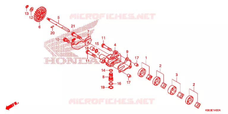 POMPE A HUILE Honda MOTO 250 CRF 2020  CRF250RL