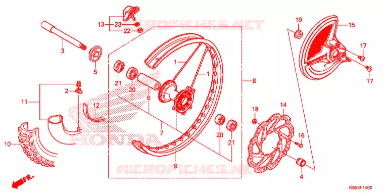ROUE AVANT Honda MOTO 250 CRF 2020  CRF250RL