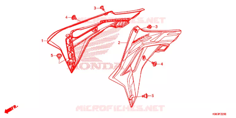 OUIES DE RADIATEUR (CRF250R) Honda MOTO 250 CRF 2020  CRF250RL