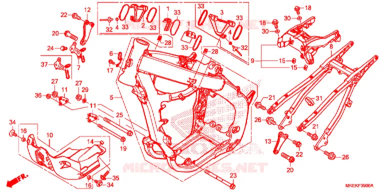 CADRE Honda MOTO 450 CRF 2020  CRF450RL