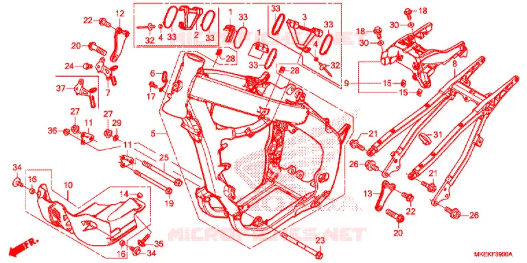 CADRE Honda MOTO 450 CRF 2020  CRF450RL