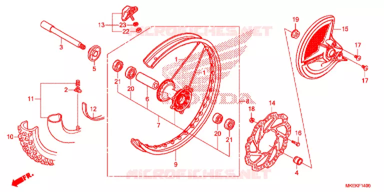 ROUE AVANT Honda MOTO 450 CRF 2020  CRF450RL