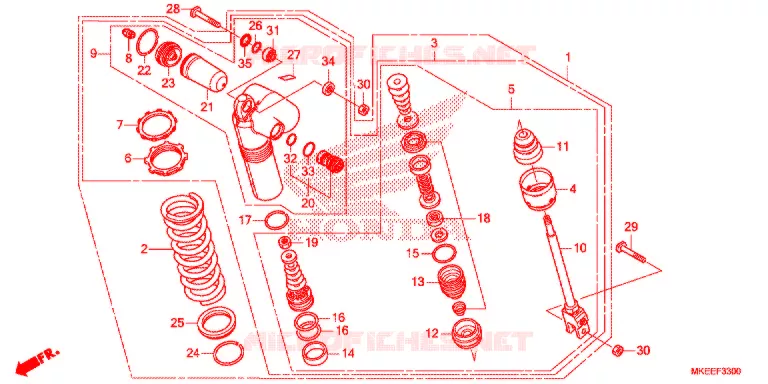 AMORTISSEUR ARRIERE Honda MOTO 450 CRF 2020  CRF450RL