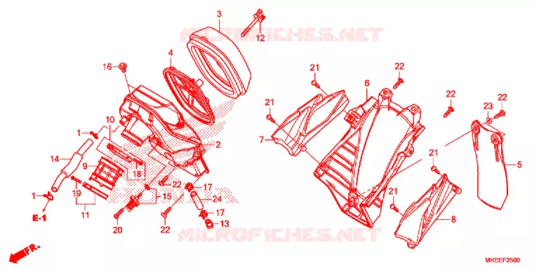 FILTRE A AIR Honda MOTO 450 CRF 2020  CRF450RL