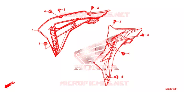 OUIES DE RADIATEUR (CRF450RX) Honda MOTO 450 CRF 2020  CRF450RXL