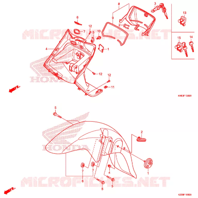 PROTEGE JAMBES Honda SCOOTER 110 SPACY 2020  SCR1105WHK