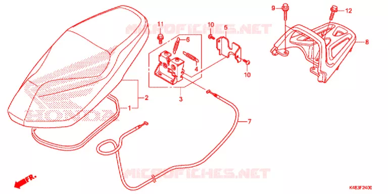 SELLE Honda SCOOTER 110 SPACY 2019  SCR1105WHK