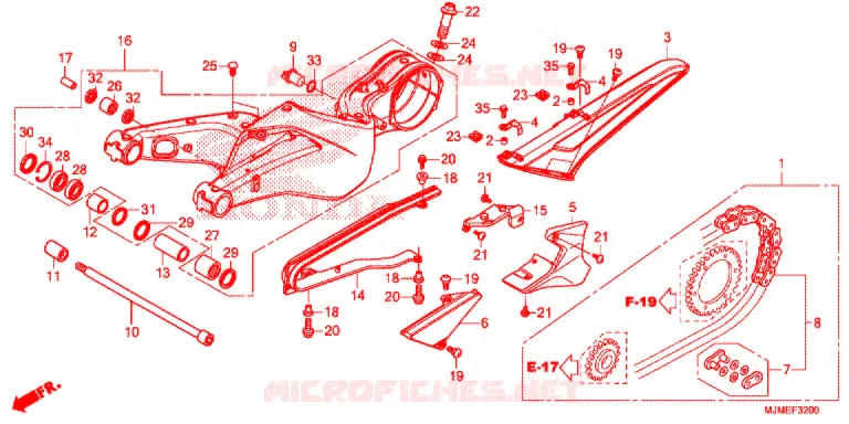 BRAS OSCILLANT Honda MOTO 800 CROSSRUNNER 2019  VFR800XK