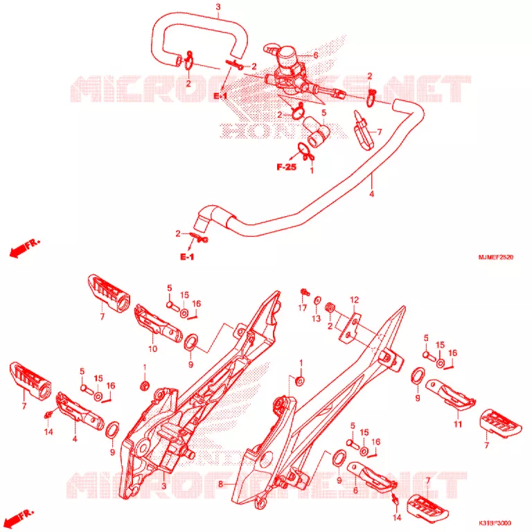 VALVE DE COMMANDE D'INJECTION D'AIR Honda MOTO 800 CROSSRUNNER 2019  VFR800XK