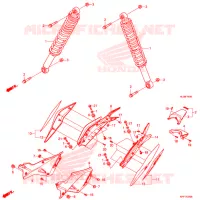 AMORTISSEUR AVANT pour Honda PIONEER 700 M2 DELUXE de 2020