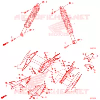 AMORTISSEUR AVANT pour Honda PIONEER 700 M2 de 2020