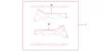 CACHES LATERAUX MARCHE PIEDS PASSAGER CHROME pour Honda GL 1800 GOLD WING de 2008