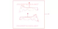 CACHES LATERAUX MARCHE PIEDS PASSAGER CHROME pour Honda GL 1800 GOLD WING NAVI AIRBAG de 2008