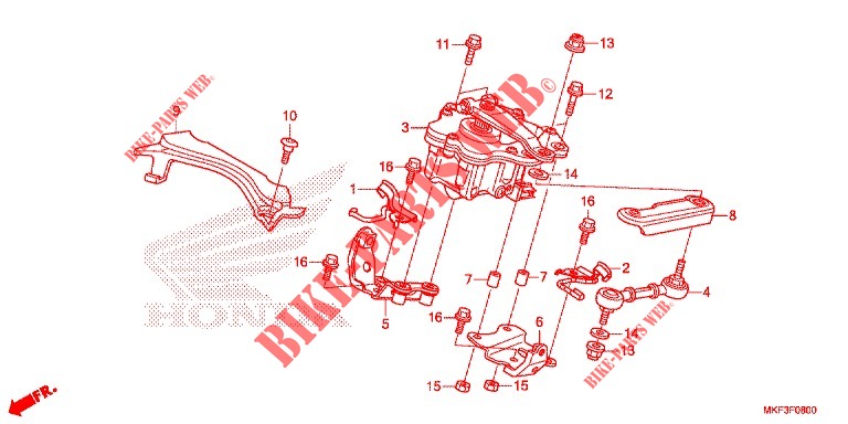 AMORTISSEUR DE DIRECTION pour Honda CBR 1000 RR SP2 de 2017