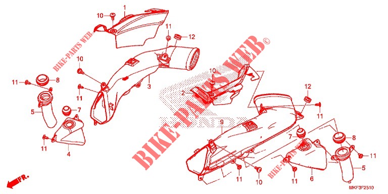 CONDUITE D'ADMISSION AIR   SOUPAPE pour Honda CBR 1000 RR SP2 de 2017