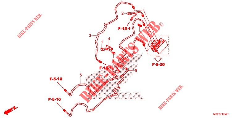 DURITE DE FREIN ARRIERE pour Honda CBR 1000 RR SP2 de 2017