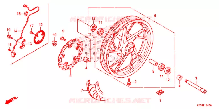 ROUE AVANT Honda MOTO 160 HORNET 2017  CBF160MG