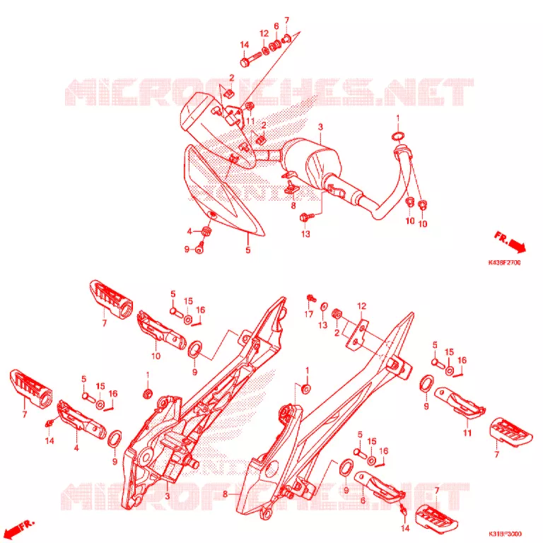 SILENCIEUX D'ECHAPPEMENT Honda MOTO 160 HORNET 2016  CBF160MG