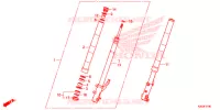 FOURCHE pour Honda ZOOMER 110 X de 2016