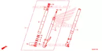 FOURCHE pour Honda ZOOMER 110 X de 2016