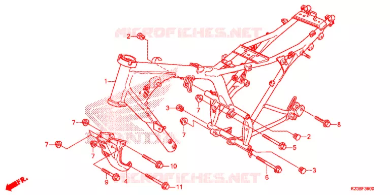 CADRE Honda MOTO 110 CD 2016  CB110C2MG